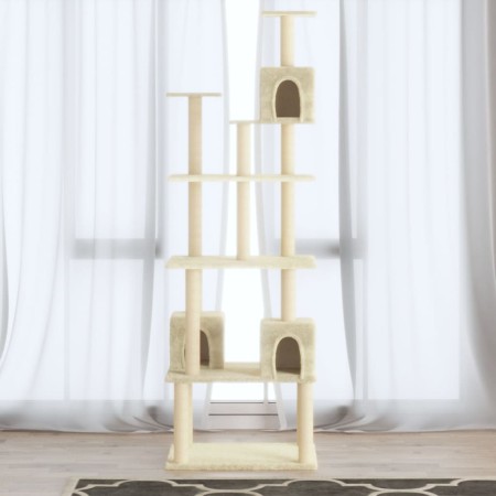 Katzenkratzbaum mit cremefarbenen Sisalstämmen, 188 cm von vidaXL, Katzenmöbel - Ref: Foro24-171488, Preis: 96,15 €, Rabatt: %