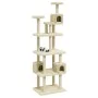 Cat scratching post with cream sisal posts 188 cm by vidaXL, Cat furniture - Ref: Foro24-171488, Price: 94,43 €, Discount: %