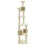 Cat scratching post with cream sisal posts 188 cm by vidaXL, Cat furniture - Ref: Foro24-171488, Price: 94,43 €, Discount: %