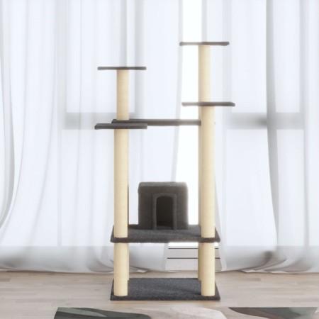 Katzenkratzbaum mit dunkelgrauen Sisalstämmen 110 cm von vidaXL, Katzenmöbel - Ref: Foro24-171481, Preis: 54,95 €, Rabatt: %