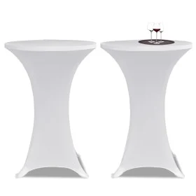 2 Weiße Tischdecken für Stehtische - 80 cm Durchmesser von vidaXL, Abdeckungen - Ref: Foro24-241203, Preis: 27,06 €, Rabatt: %