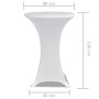 2 Weiße Tischdecken für Stehtische - 80 cm Durchmesser von vidaXL, Abdeckungen - Ref: Foro24-241203, Preis: 28,19 €, Rabatt: %