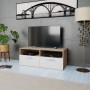 TV-Möbel aus Eichen- und Weiß-Ingenieurholz, 95x35x36 cm. von vidaXL, TV-Möbel - Ref: Foro24-244869, Preis: 79,07 €, Rabatt: %