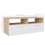 Mueble de TV madera de ingeniería roble y blanco 95x35x36 cm de vidaXL, Muebles TV - Ref: Foro24-244869, Precio: 79,07 €, Des...