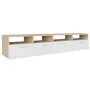 TV-Möbel 2 Stück Ingenieurholz Eiche und Weiß 95x35x36 cm von vidaXL, TV-Möbel - Ref: Foro24-275112, Preis: 145,16 €, Rabatt: %
