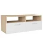TV-Möbel 2 Stück Ingenieurholz Eiche und Weiß 95x35x36 cm von vidaXL, TV-Möbel - Ref: Foro24-275112, Preis: 145,16 €, Rabatt: %