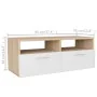 TV-Möbel 2 Stück Ingenieurholz Eiche und Weiß 95x35x36 cm von vidaXL, TV-Möbel - Ref: Foro24-275112, Preis: 145,16 €, Rabatt: %