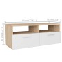 TV-Möbel 2 Stück Ingenieurholz Eiche und Weiß 95x35x36 cm von vidaXL, TV-Möbel - Ref: Foro24-275112, Preis: 147,78 €, Rabatt: %