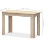 Dining table and 3-piece engineered oak wood benches. by vidaXL, Furniture sets for kitchens and dining rooms - Ref: Foro24-2...