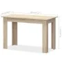 Dining table and 3-piece engineered oak wood benches. by vidaXL, Furniture sets for kitchens and dining rooms - Ref: Foro24-2...