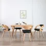 Sillas de comedor 4 uds madera curvada cuero sintético negro de vidaXL, Sillas de comedor - Ref: Foro24-278846, Precio: 507,8...