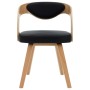 Esszimmerstühle, 4 Stück, gebogenes Holz, schwarzes Kunstleder von vidaXL, Essstühle - Ref: Foro24-278846, Preis: 516,21 €, R...