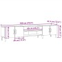 Mueble de TV madera ingeniería madera envejecida 180x31,5x40 cm