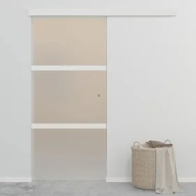 Schiebetür aus ESG-Glas und silbernem Aluminium 90x212 cm von vidaXL, Türen - Ref: Foro24-288053, Preis: 251,08 €, Rabatt: %