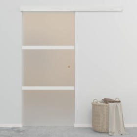 Schiebetür aus ESG-Glas und silbernem Aluminium 90x212 cm von vidaXL, Türen - Ref: Foro24-288053, Preis: 256,10 €, Rabatt: %