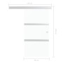 Schiebetür aus ESG-Glas und silbernem Aluminium 90x212 cm von vidaXL, Türen - Ref: Foro24-288053, Preis: 240,27 €, Rabatt: %