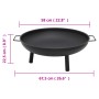 Brasero de acero 67,5x58x22,5 cm de vidaXL, Chimeneas - Ref: Foro24-313348, Precio: 52,76 €, Descuento: %