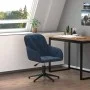 Silla de oficina giratoria terciopelo azul de vidaXL, Sillas de oficina - Ref: Foro24-344855, Precio: 92,67 €, Descuento: %