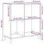 Mueble para discos madera ingeniería envejecida 84,5x38x89 cm en Armarios y almacenamiento | Comprar online en Foro24