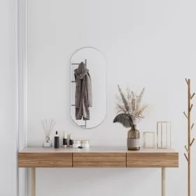Silver oval wall mirror 80x35 cm by vidaXL, Mirrors - Ref: Foro24-348192, Price: 45,47 €, Discount: %