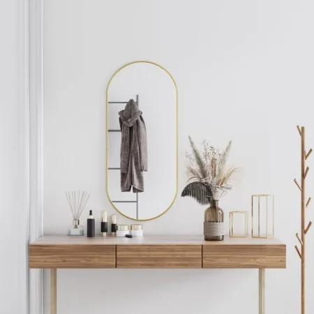 Golden oval wall mirror 100x45 cm by vidaXL, Mirrors - Ref: Foro24-348201, Price: 59,31 €, Discount: %