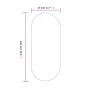 Black oval wall mirror 100x45 cm by vidaXL, Mirrors - Ref: Foro24-348208, Price: 51,61 €, Discount: %