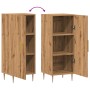 Aparador madera de ingeniería roble artisan 34,5x34x90 cm