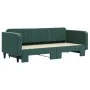 Dark green velvet trundle sofa bed 90x200 cm by vidaXL, Beds and slatted bases - Ref: Foro24-3197065, Price: 247,76 €, Discou...
