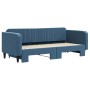 Ausziehbares Schlafsofa aus blauem Samt, 90 x 200 cm von vidaXL, Betten und Lattenroste - Ref: Foro24-3197062, Preis: 247,86 ...