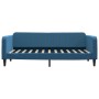 Blue velvet trundle sofa bed 90x200 cm by vidaXL, Beds and slatted bases - Ref: Foro24-3197062, Price: 247,86 €, Discount: %
