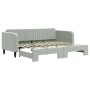 Ausziehbares Schlafsofa aus hellgrauem Samt, 90 x 200 cm von vidaXL, Betten und Lattenroste - Ref: Foro24-3197063, Preis: 252...