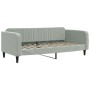 Ausziehbares Schlafsofa aus hellgrauem Samt, 90 x 200 cm von vidaXL, Betten und Lattenroste - Ref: Foro24-3197063, Preis: 252...