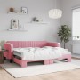 Sofá cama nido terciopelo rosa 90x200 cm de vidaXL, Camas y somieres - Ref: Foro24-3197066, Precio: 270,63 €