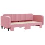 Sofá cama nido terciopelo rosa 90x200 cm de vidaXL, Camas y somieres - Ref: Foro24-3197066, Precio: 270,63 €