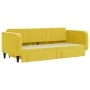Sofá cama nido con cajones terciopelo amarillo 90x200 cm de vidaXL, Camas y somieres - Ref: Foro24-3197116, Precio: 286,17 €,...