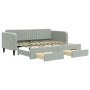Sofá cama nido con cajones terciopelo gris claro 90x200 cm de vidaXL, Camas y somieres - Ref: Foro24-3197111, Precio: 291,46 ...