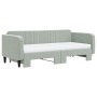 Sofá cama nido con colchón terciopelo gris claro 90x200 cm de vidaXL, Camas y somieres - Ref: Foro24-3197087, Precio: 437,39 ...