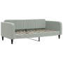 Sofá cama nido con colchón terciopelo gris claro 90x200 cm de vidaXL, Camas y somieres - Ref: Foro24-3197087, Precio: 437,39 ...