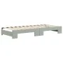 Trundle sofa bed with light gray velvet mattress 90x200 cm by vidaXL, Beds and slatted bases - Ref: Foro24-3197087, Price: 44...