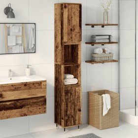 Armario de baño madera de ingeniería envejecida 30x30x190 cm en Muebles de baño | Comprar online en Foro24