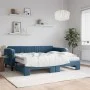 Sofá cama nido con colchón terciopelo azul 90x200 cm de vidaXL, Camas y somieres - Ref: Foro24-3197086, Precio: 440,68 €, Des...