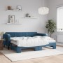 Sofá cama nido con colchón terciopelo azul 90x200 cm de vidaXL, Camas y somieres - Ref: Foro24-3197086, Precio: 440,14 €, Des...