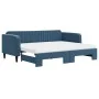 Sofá cama nido con colchón terciopelo azul 90x200 cm de vidaXL, Camas y somieres - Ref: Foro24-3197086, Precio: 440,68 €, Des...