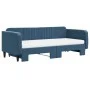 Sofá cama nido con colchón terciopelo azul 90x200 cm de vidaXL, Camas y somieres - Ref: Foro24-3197086, Precio: 440,68 €, Des...