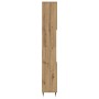 Armario de baño madera contrachapada roble artisan 30x30x190 cm