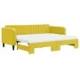 Sofá cama nido con colchón terciopelo amarillo 90x200 cm de vidaXL, Camas y somieres - Ref: Foro24-3197092, Precio: 440,17 €,...