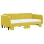Sofá cama nido con colchón terciopelo amarillo 90x200 cm de vidaXL, Camas y somieres - Ref: Foro24-3197092, Precio: 440,17 €,...
