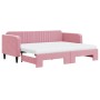 Ausziehbares Schlafsofa mit rosa Samtmatratze 90x200 cm von vidaXL, Betten und Lattenroste - Ref: Foro24-3197090, Preis: 453,...