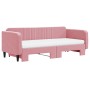 Ausziehbares Schlafsofa mit rosa Samtmatratze 90x200 cm von vidaXL, Betten und Lattenroste - Ref: Foro24-3197090, Preis: 453,...