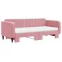 Sofá cama nido con colchón terciopelo rosa 90x200 cm de vidaXL, Camas y somieres - Ref: Foro24-3197090, Precio: 437,92 €, Des...
